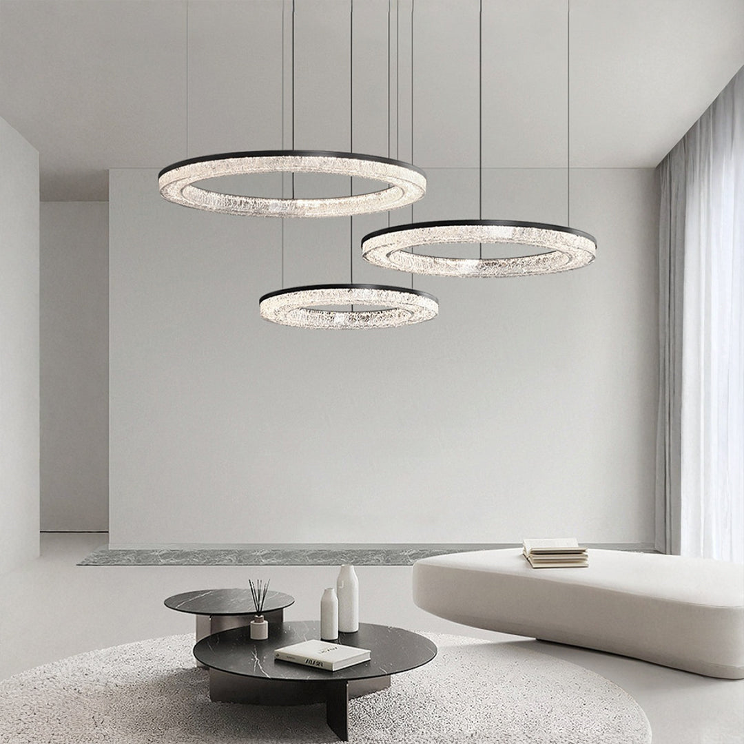 Circle Pendant Light Luxury Ring Art Chandelier