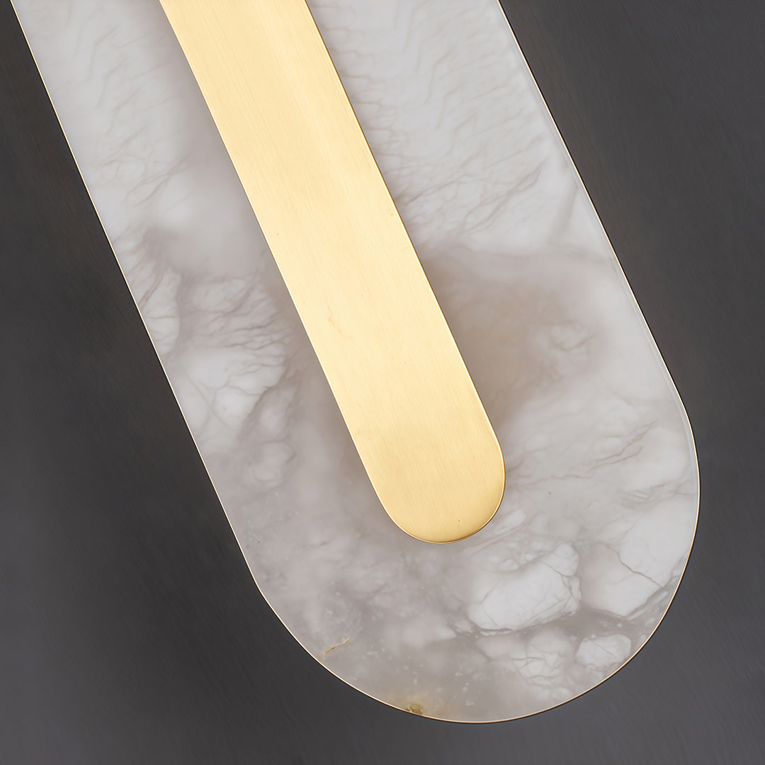 Gold Wall Light Modern Luxury Brass Cloud Stone Light