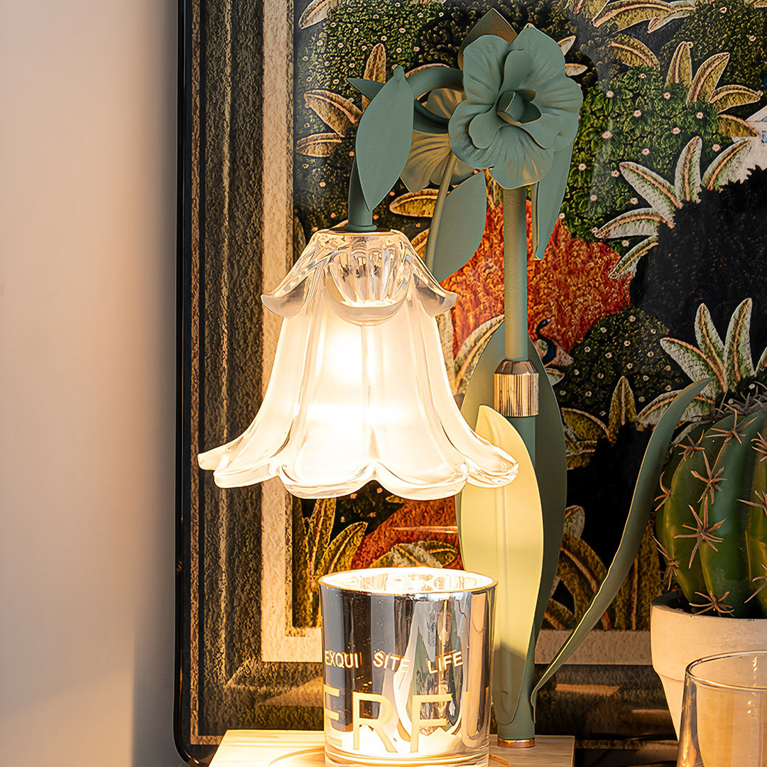 Melt Table Lamp Fireless Scented Flower  Elegant Night Light