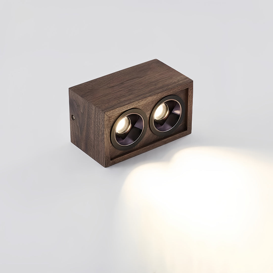 LED Recessed Downlights Walnut colored Stylish Multi-Head Lights