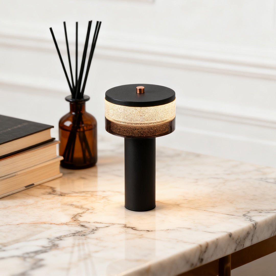 Cylindrical Table Lamp Stylish Nordic Sleek Decorative Iron Light