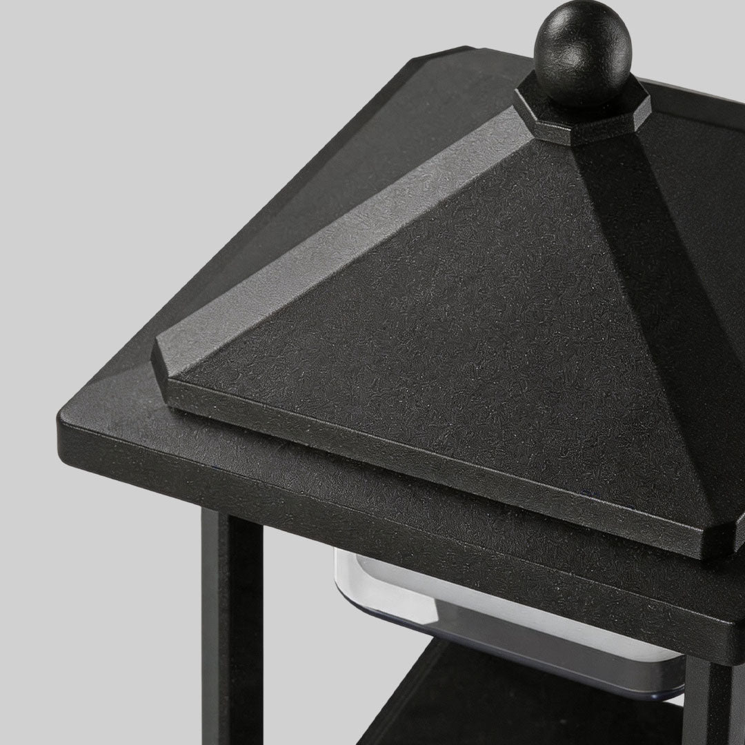 Black Outdoor Lantern Sconce Modern Waterproof Wall Light