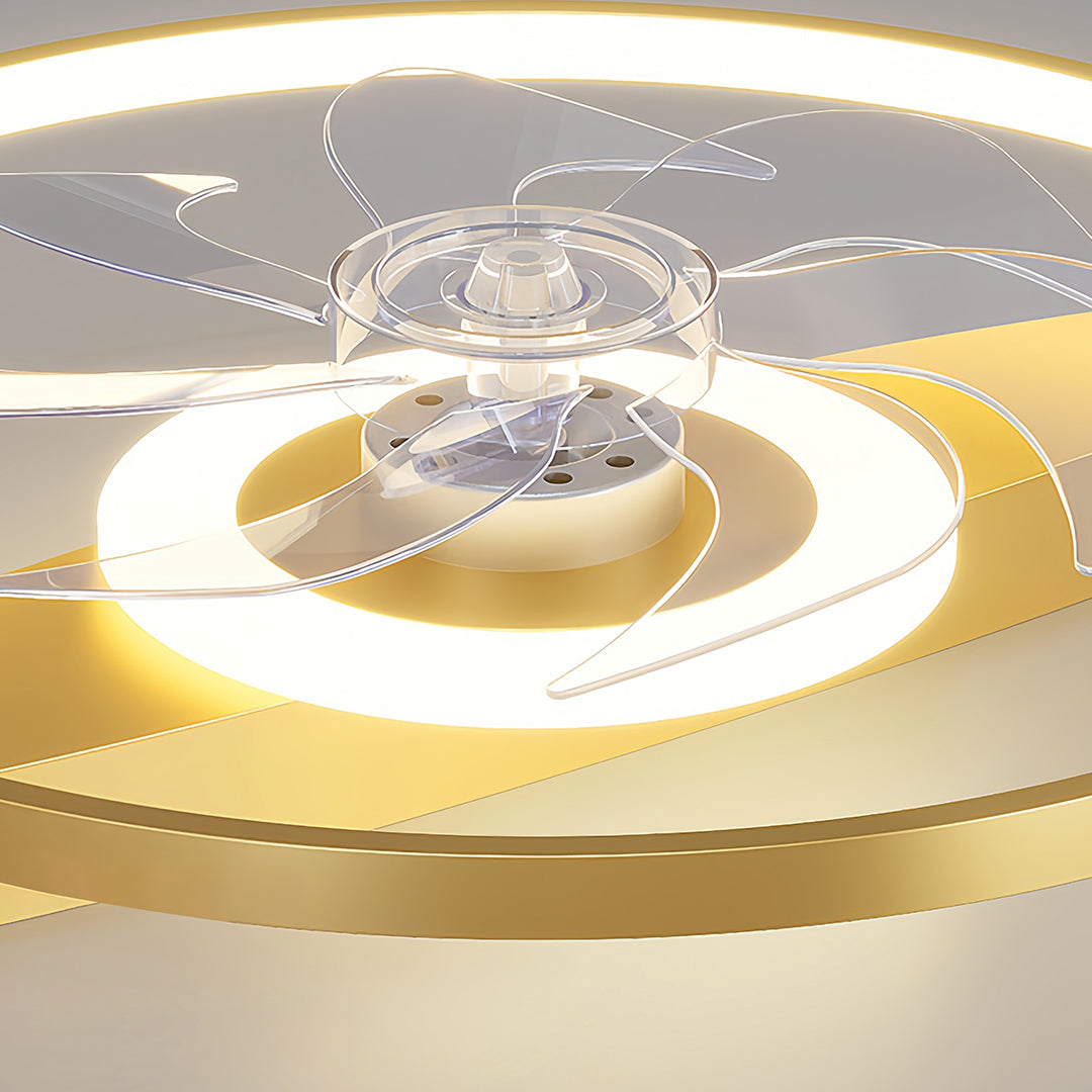 Minimalist Ceiling Fan with Light Ultra-Quiet LED Fan Light