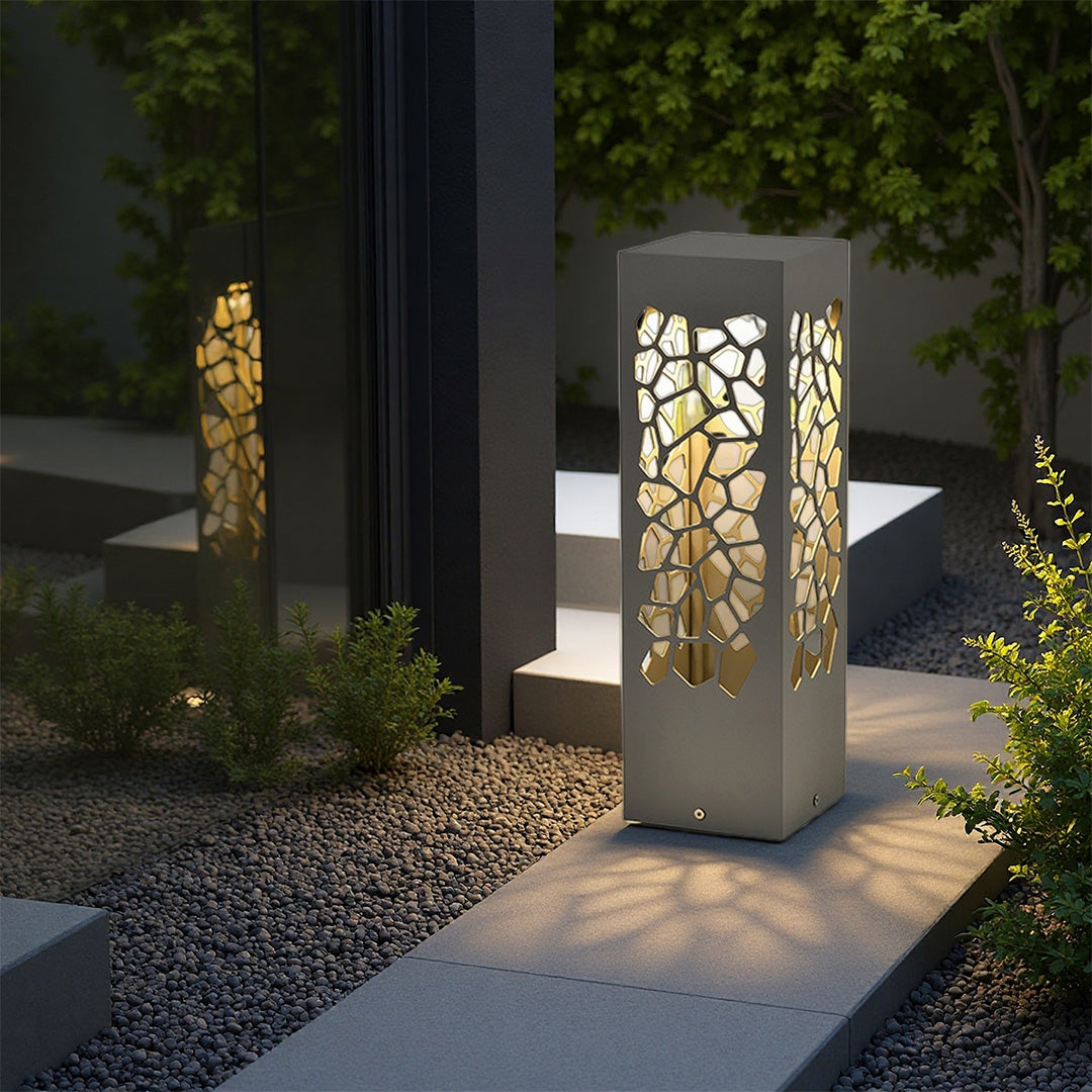 Outdoor LED Landscape Lights Waterproof Garden Hollow Bollard Light
