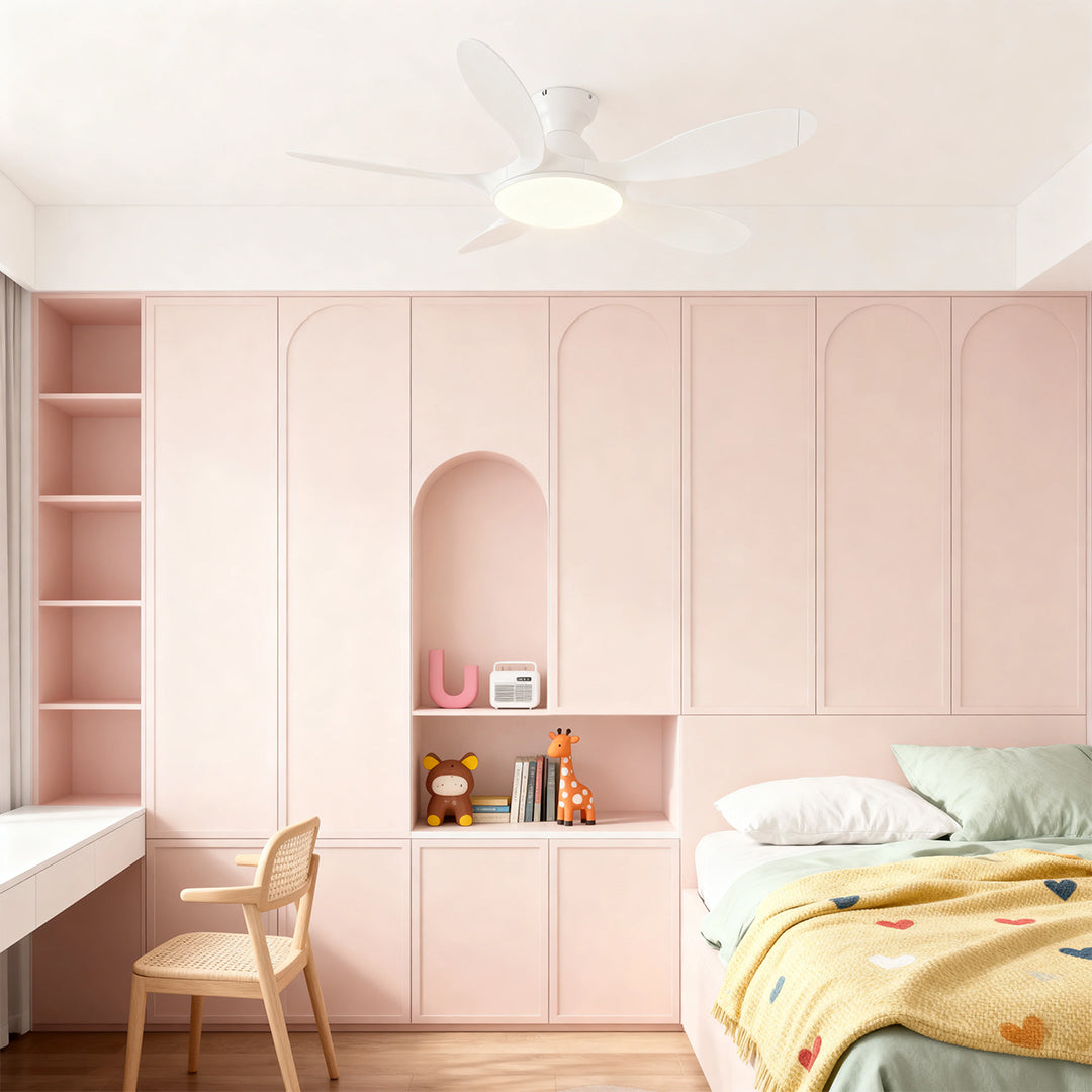 5 Blade Ceiling Fan with Light Abs Blades Metal Body Fan Light