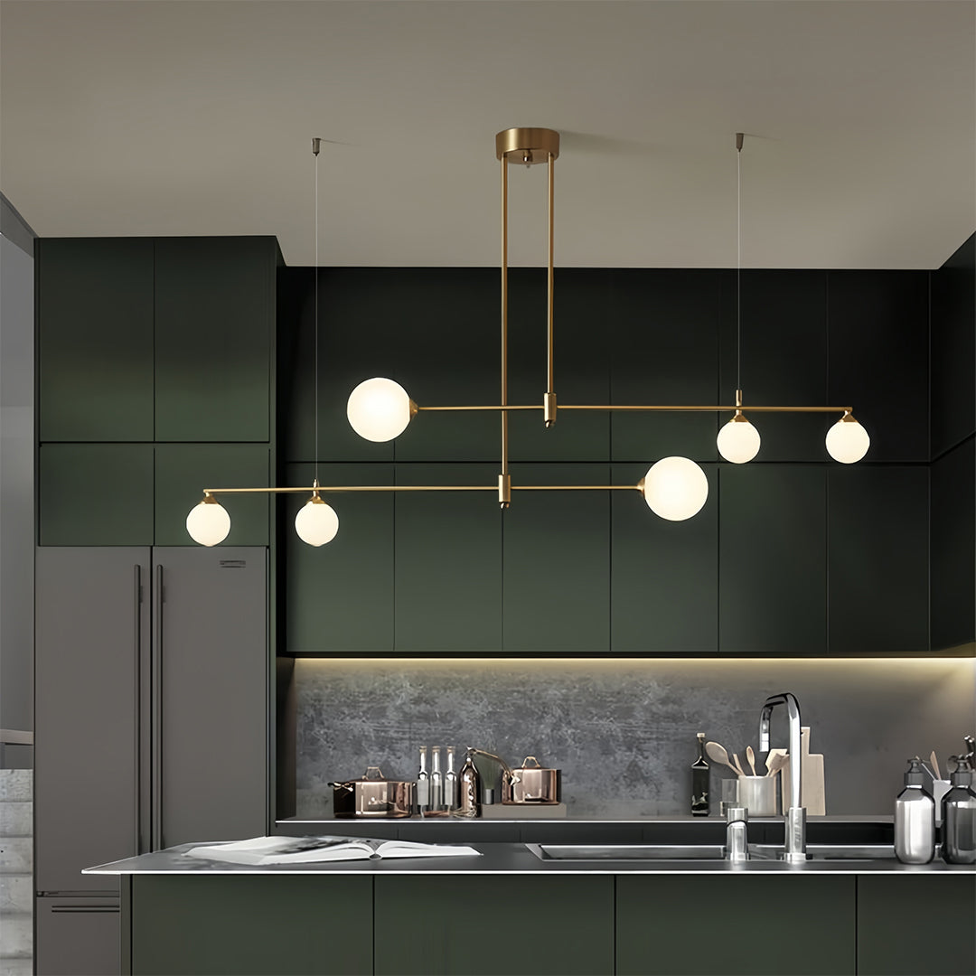 Bubble Glass Pendant Lights Nordic Minimalist Sleek Gold Ceiling Light