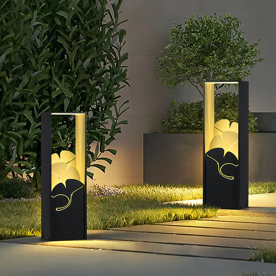 Decorative Bollard Lights Black Artistic Outdoor Landscape Light