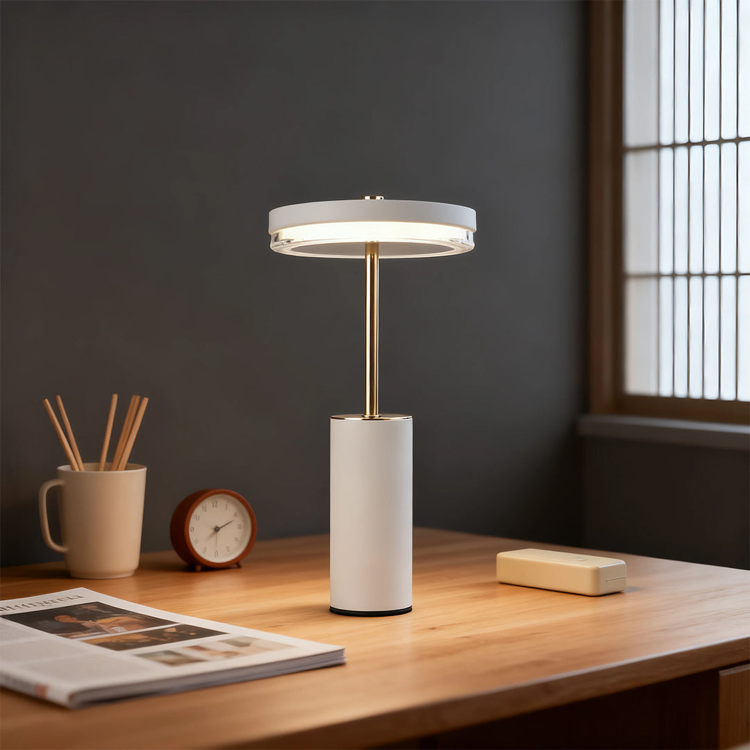 Cylinder Table Lamps European Style Decorative Ornament Metal Light