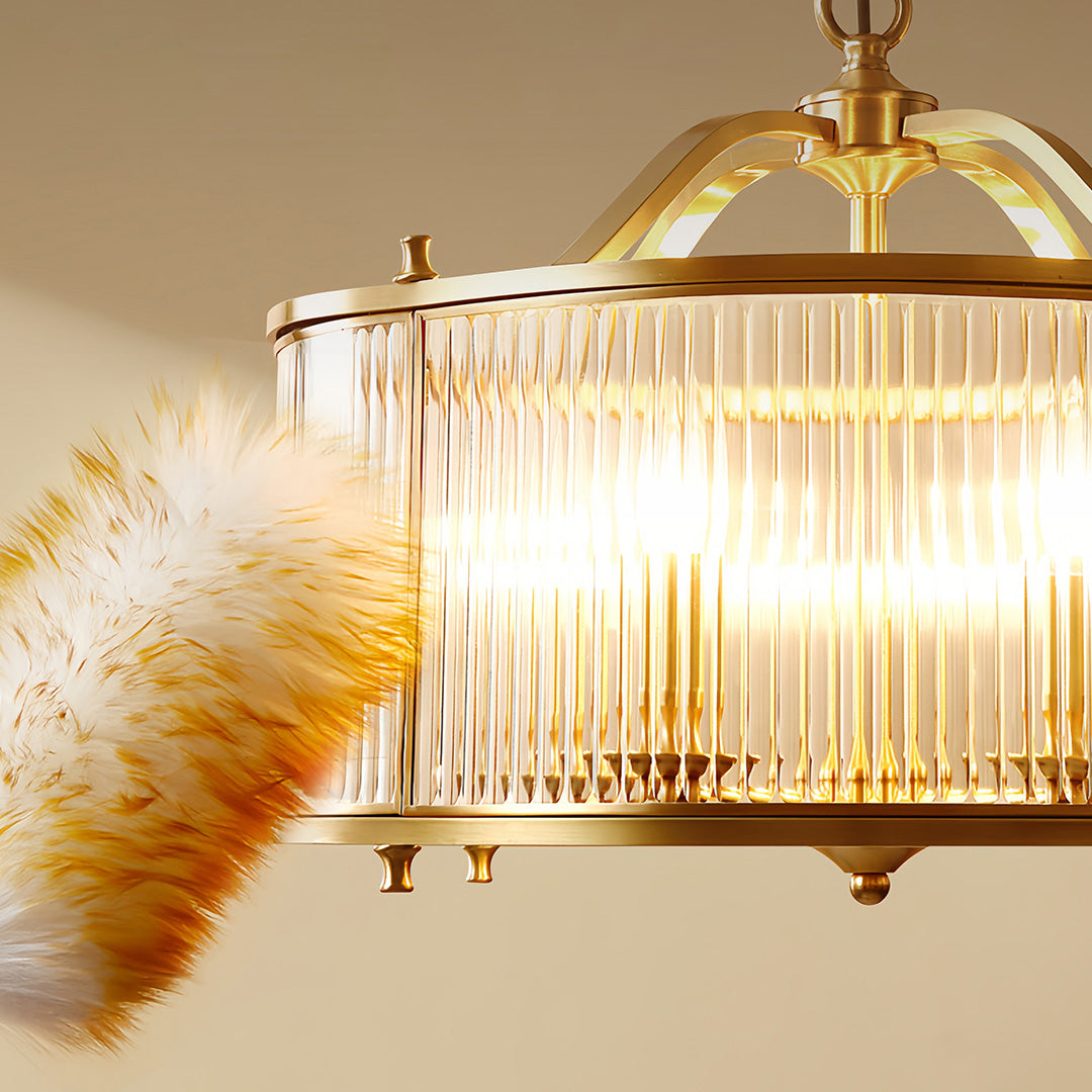 Brass Semi Flush Mount Ceiling Light Full Copper Light