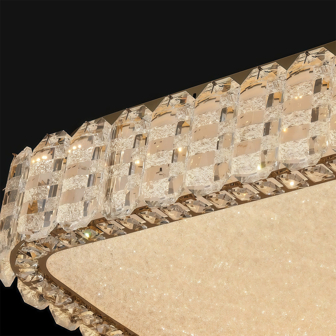 LED Flush Mount Ceiling Light Fixtures Luxury Crystal Lamp