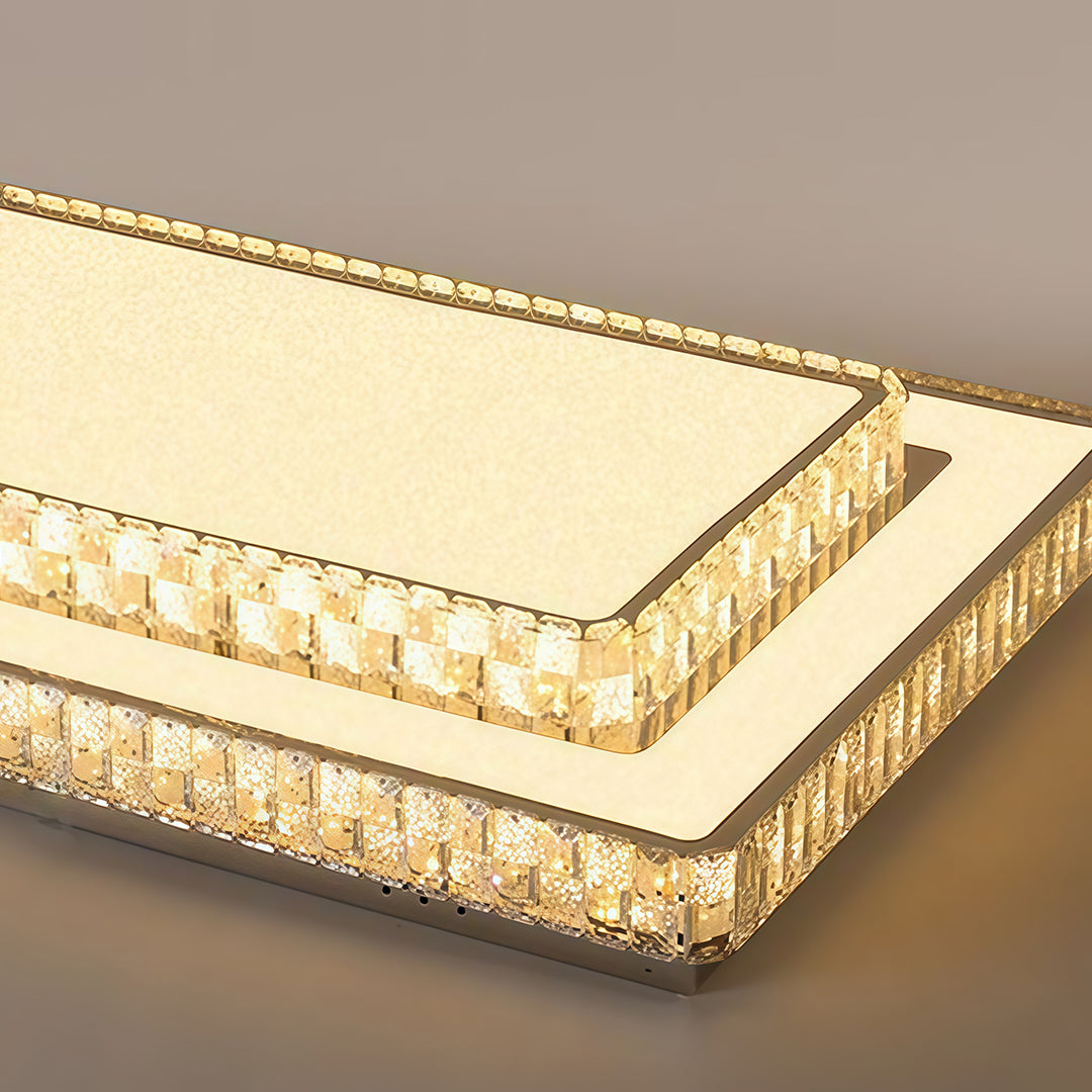 Flush Mount Ceiling LED Light Minimalist Luxury Crystal Lamp