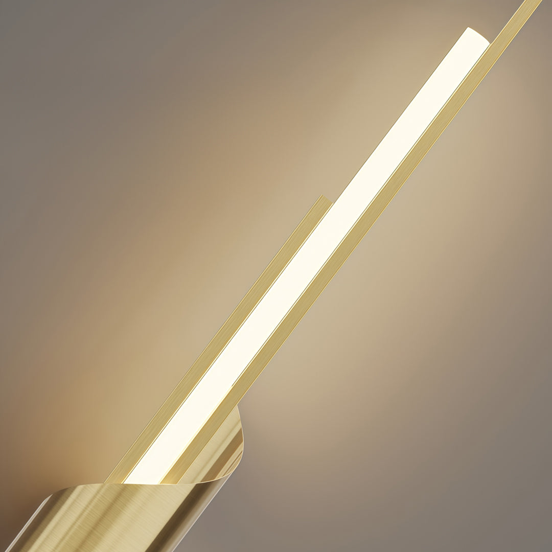 2 Lamp Linear Wall Sconce Italian Luxury Solid Copper Light