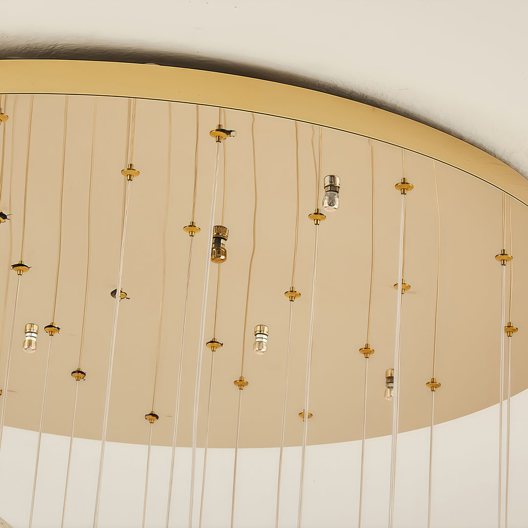 Staircase Crystal Chandelier Modern Luxury High Ceiling Light