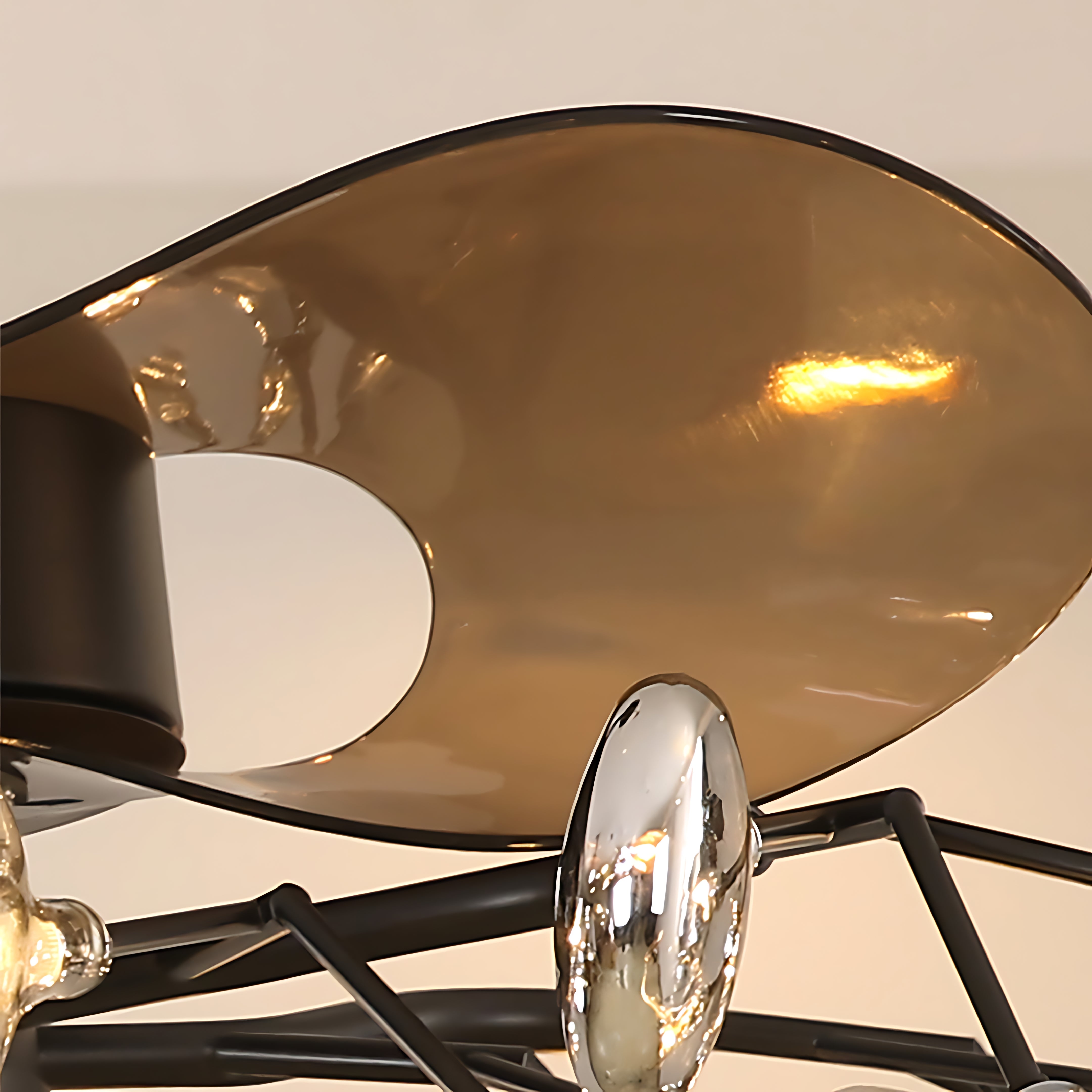 Glam Ceiling Fan with Light Minimalist Luxury Artistic Fan Lamp