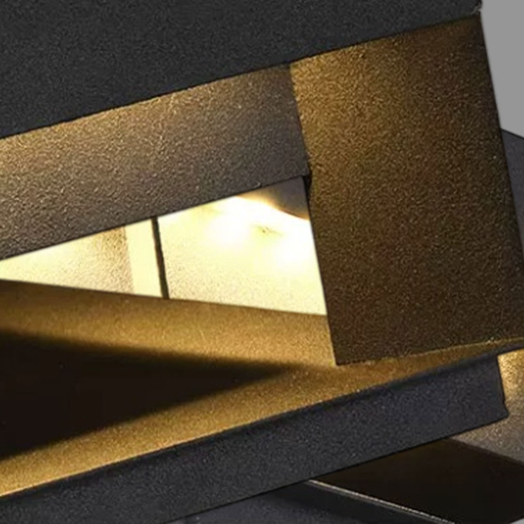 Driveway Entrance Pillar Lights Modern Square Metal Light