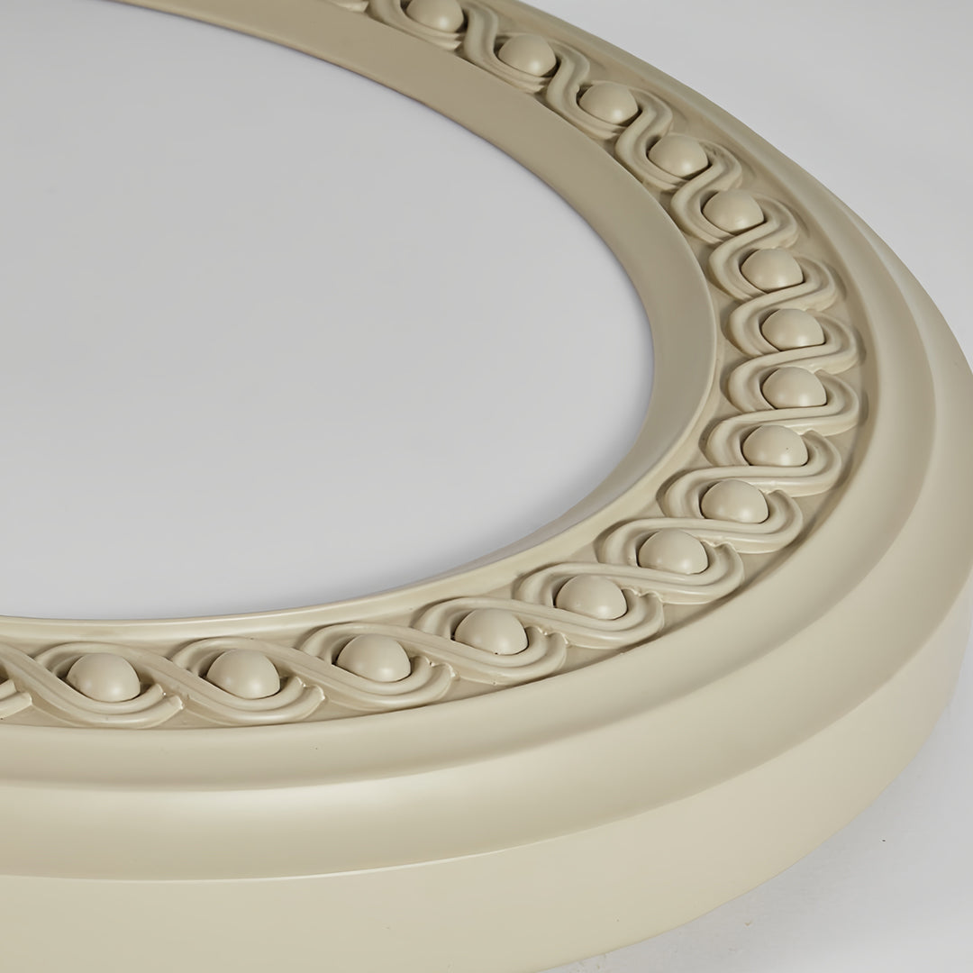 Retro Flush Mount Light Carved Resin Elegant Acrylic Ceiling Light