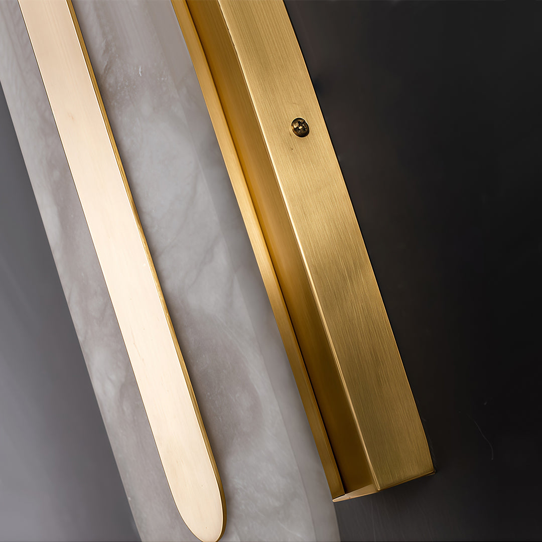 Gold Wall Light Modern Luxury Brass Cloud Stone Light