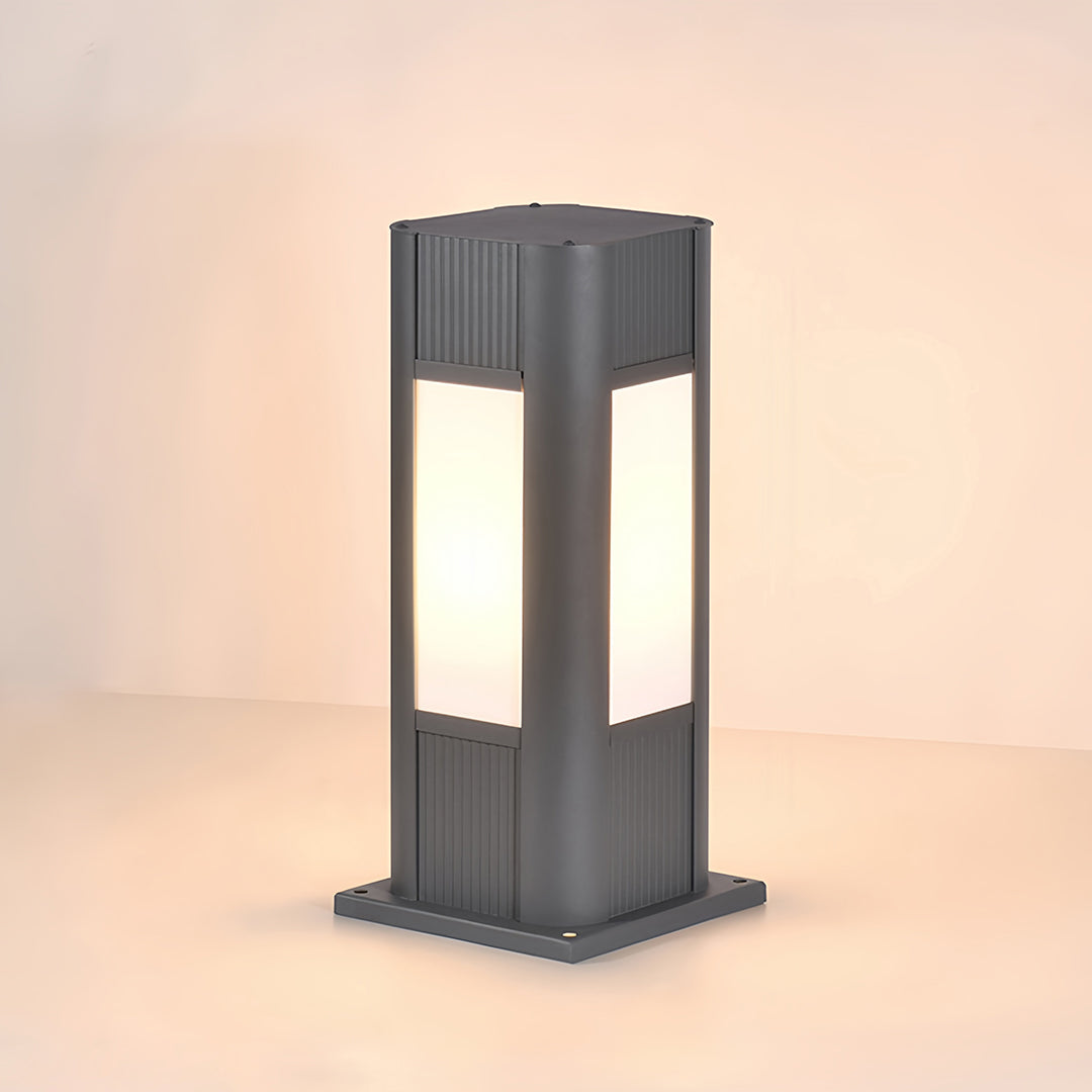 Square Path Lights Industrial Black Garden Outdoor Waterproof Lamp