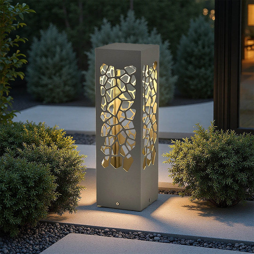 Outdoor LED Landscape Lights Waterproof Garden Hollow Bollard Light