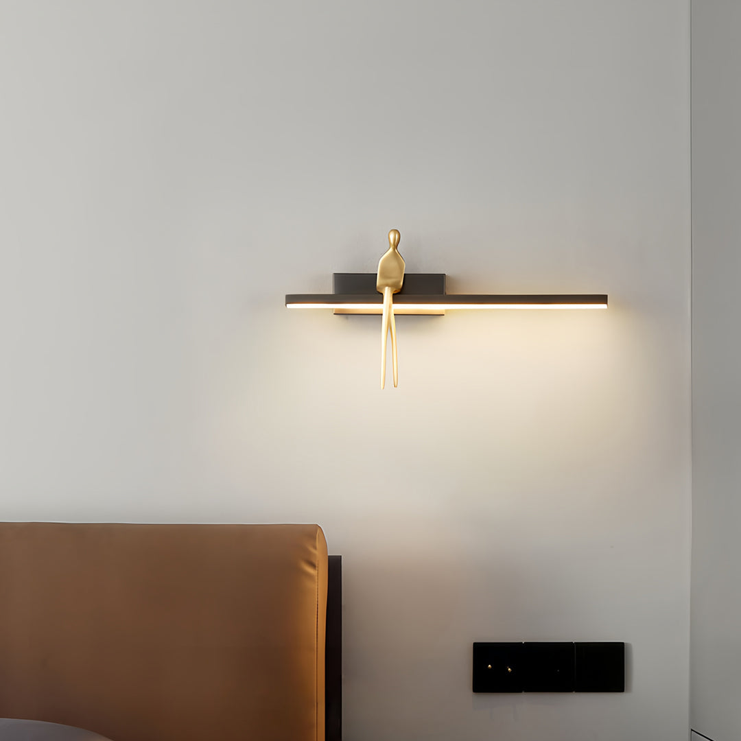 Art Wall Lights Italian Creative Gold Man Minimalist LED Artistic Lamp