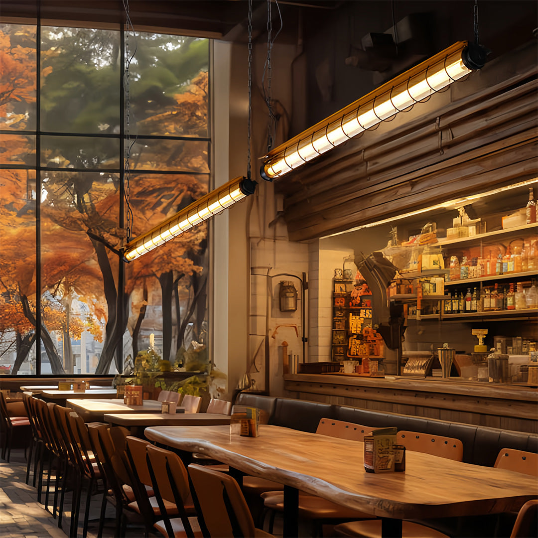 Vintage Style Pendant Lights Creative Long Strip Ceiling Light