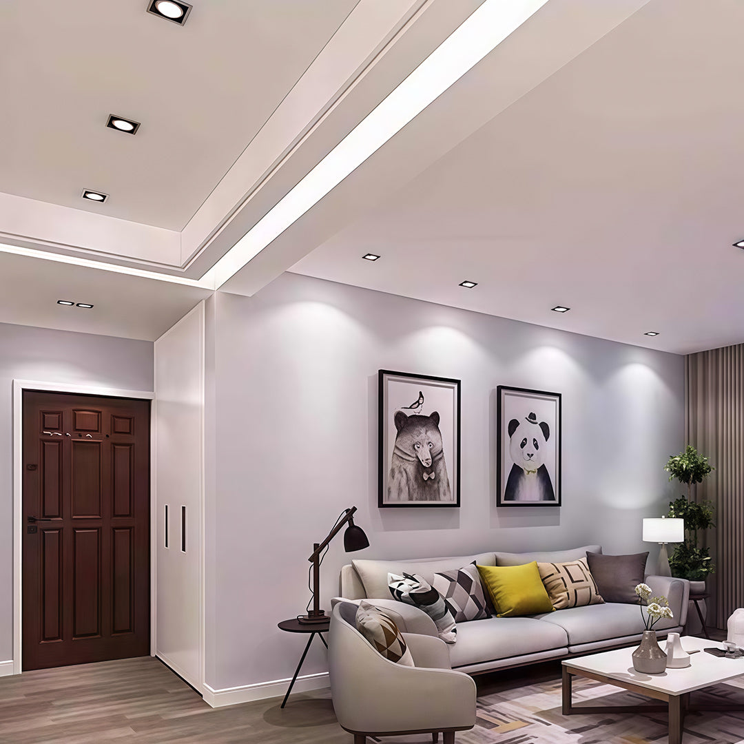 Square Recessed Downlight LED Aluminum Eye Protection Light