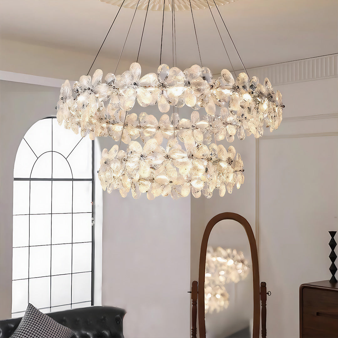 Dining Room Crystal Chandelier  French Flower Art Chandelier
