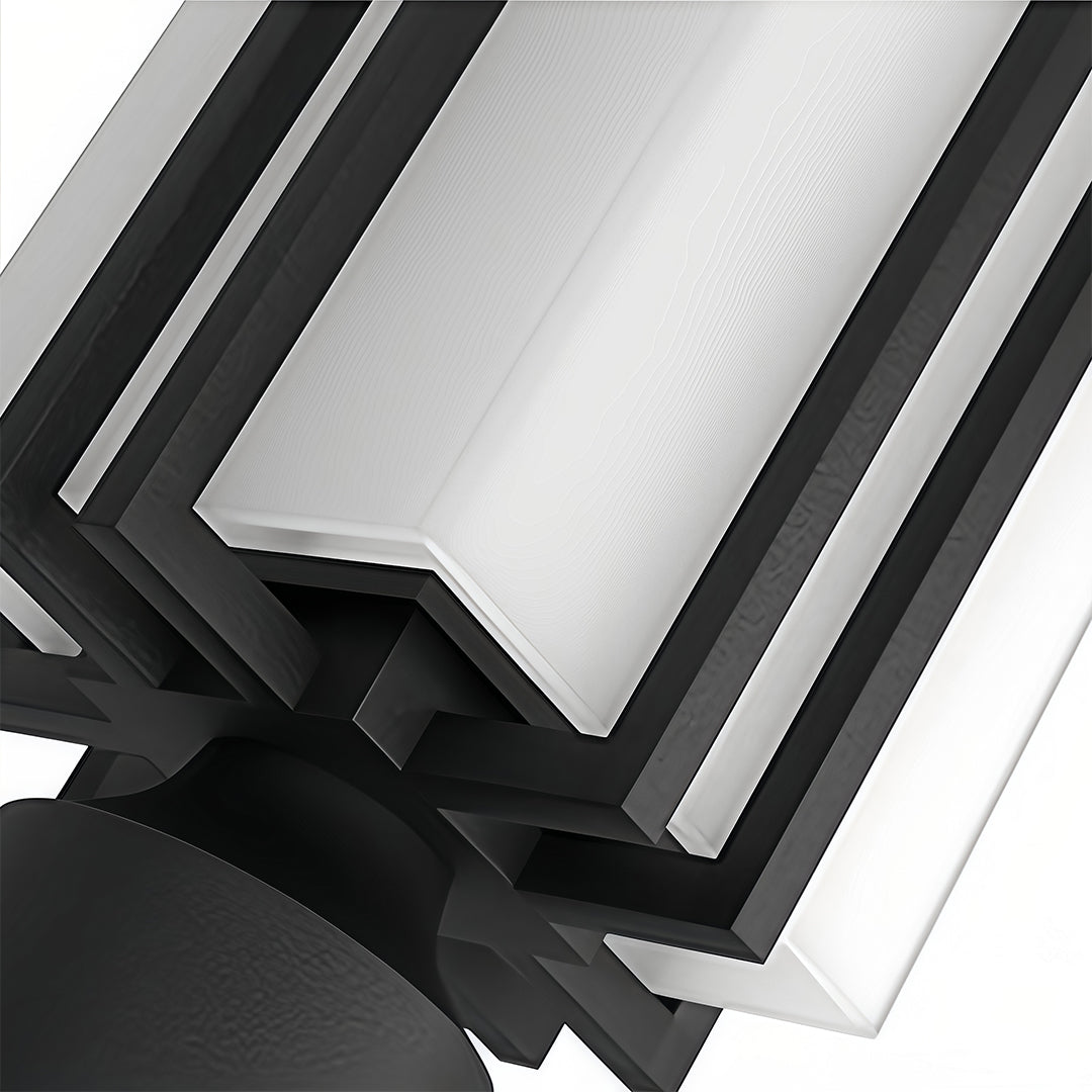 Black Retro Aluminum Path Lights with Frosted Glass Outdoor Waterproof Landscape Lighting