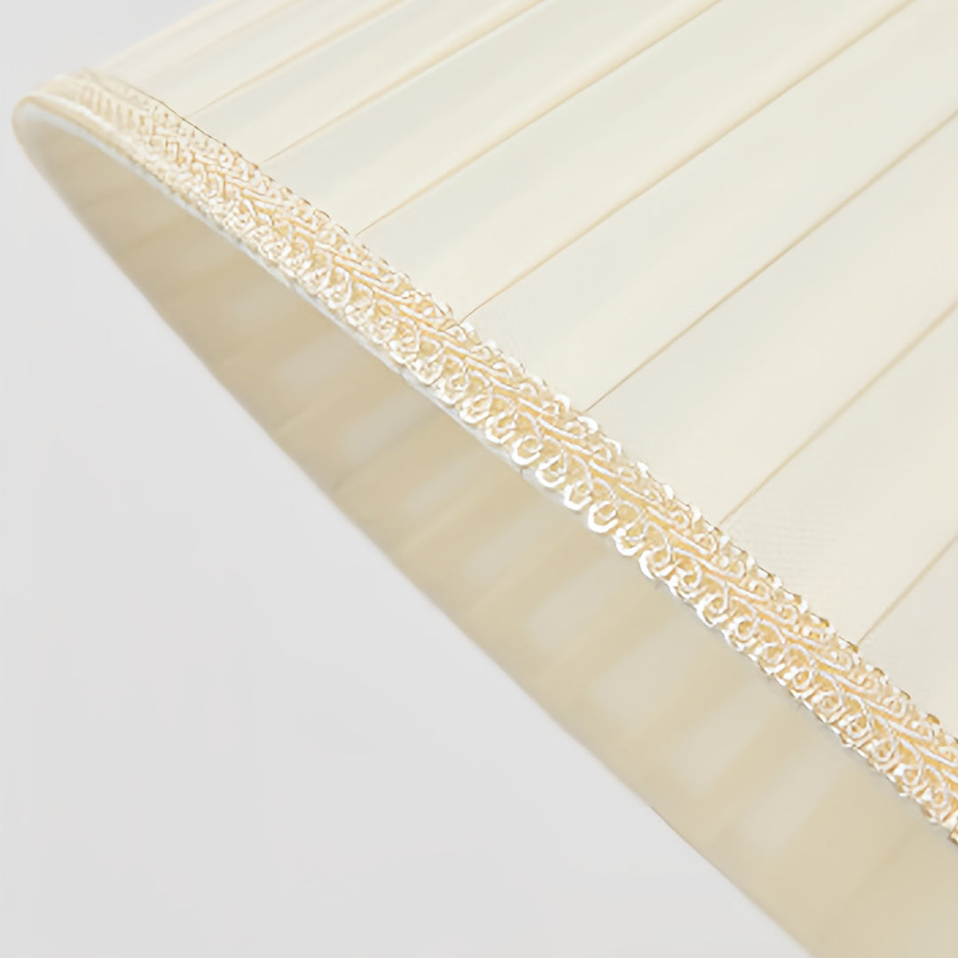 Copper Floor Lamp Adjustable Arch Fabric Shade Light Vintage Style