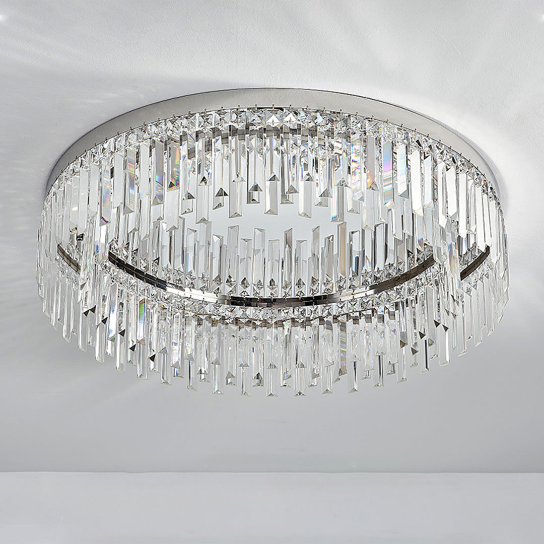 Crystal Flush Mount Ceiling Light Minimalist Round Ceiling Light