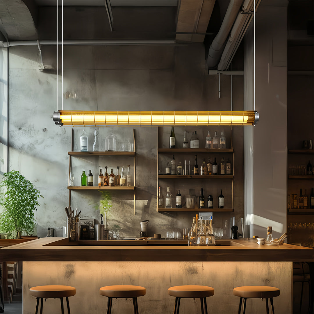 Vintage Style Pendant Lights Creative Long Strip Ceiling Light