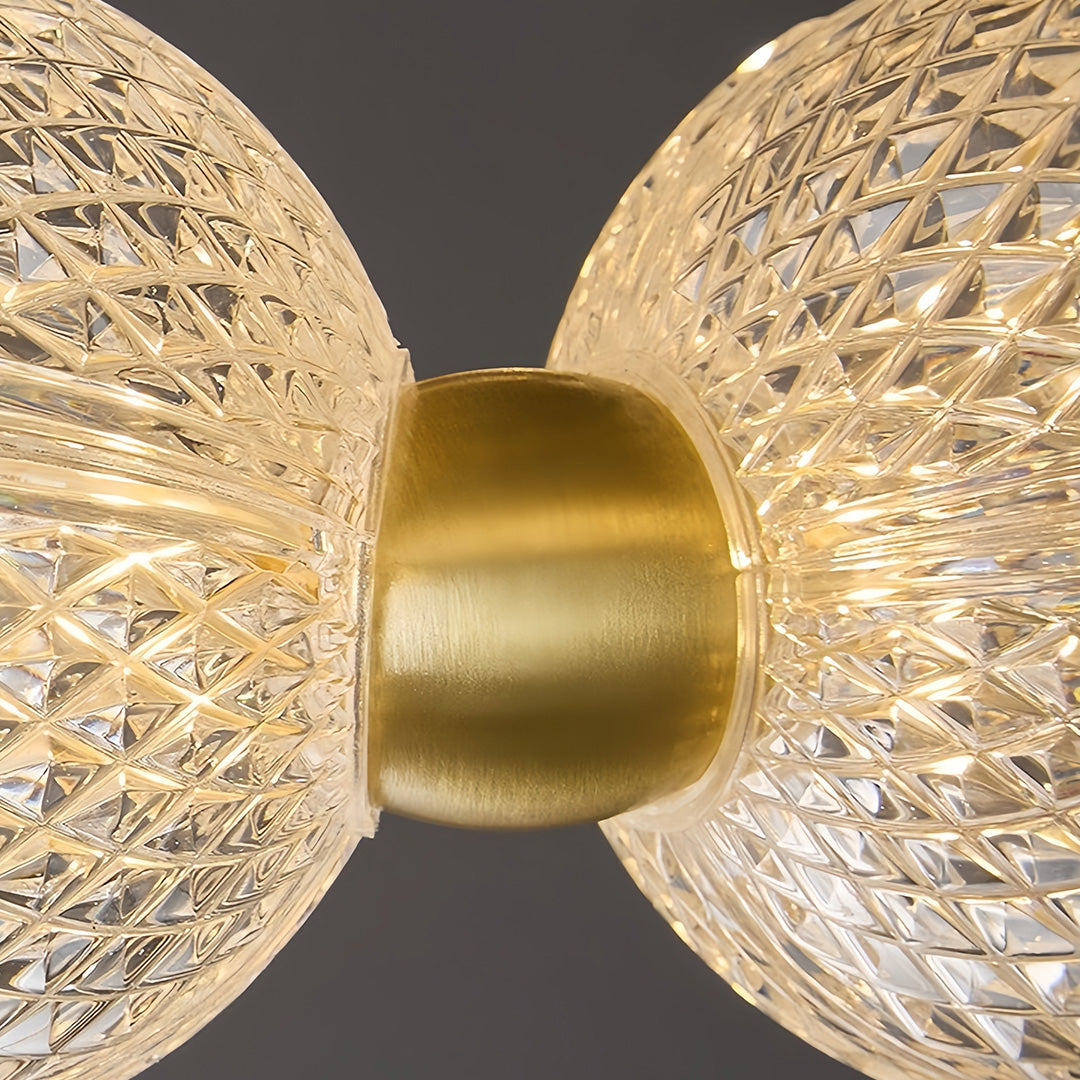 Glass Shade Chandelier Round  Minimalist Luxury Island Ceiling Light