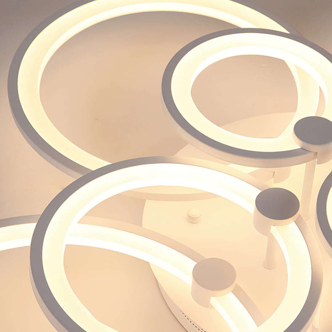 Elegant Semi Flush Mount Ceiling Lights with Unique Overlapping Rings