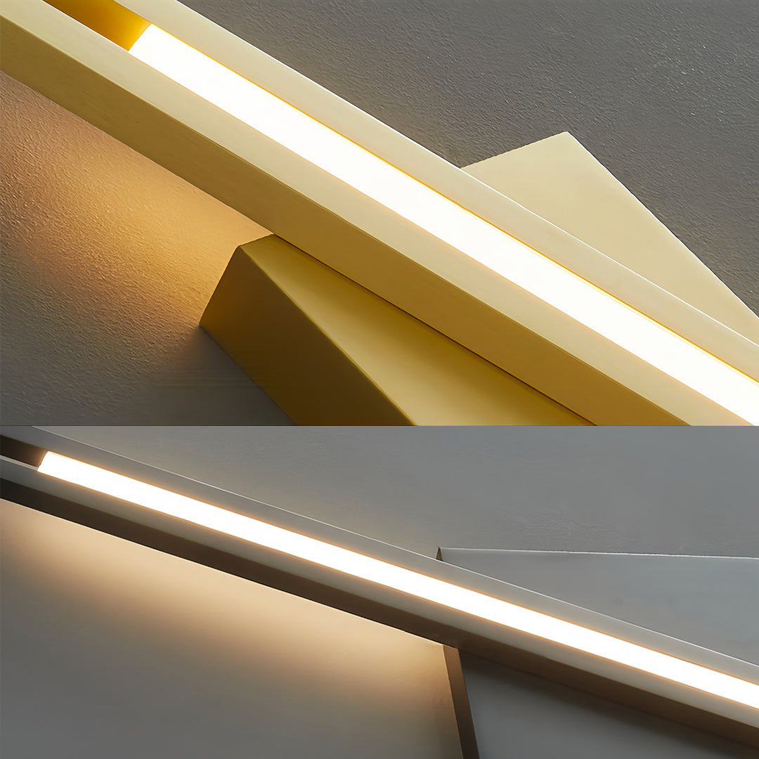 Linear Wall Light Geometric Diamond Accent Sculptural Wall Sconce