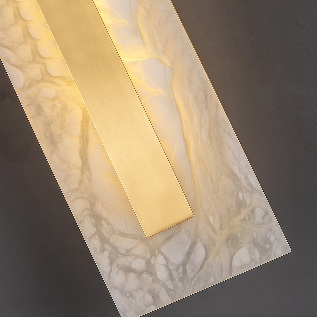 Gold Wall Light Modern Luxury Brass Cloud Stone Light