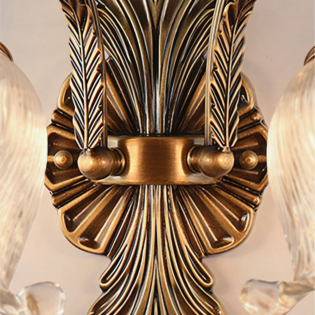 Brass Wall Lights Clear Glass Shade Brass Lamp