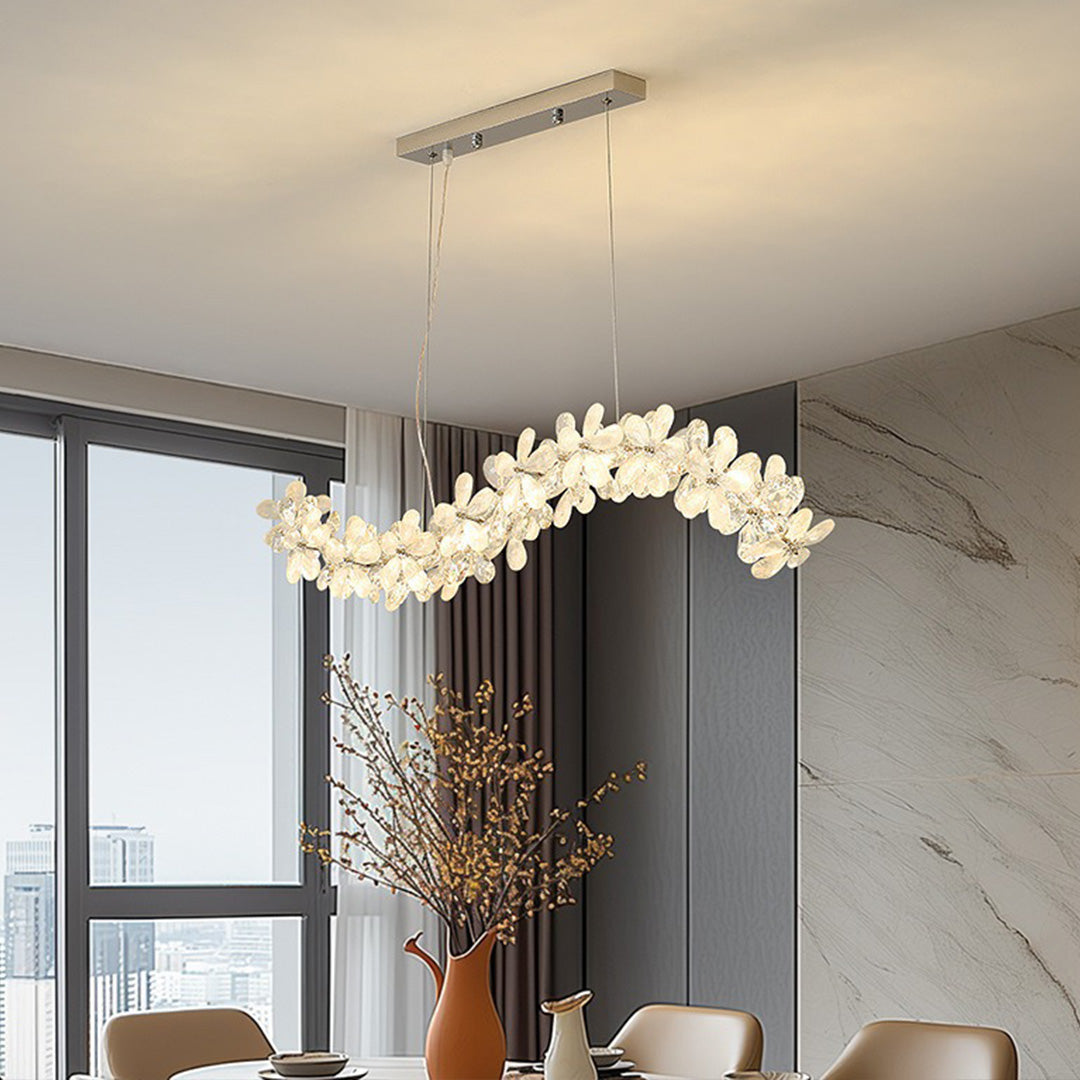 Dining Room Crystal Chandelier  French Flower Art Chandelier