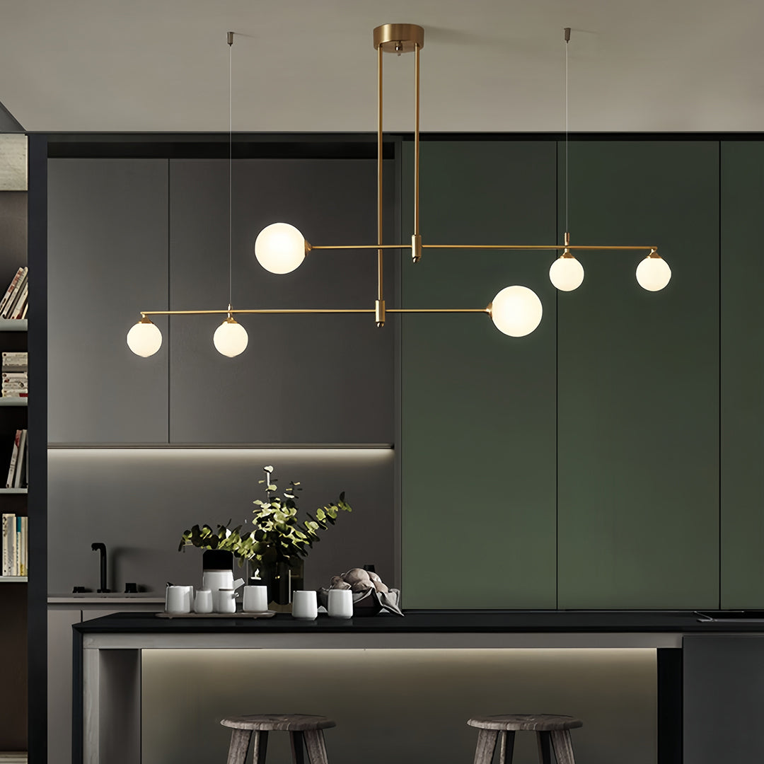 Bubble Glass Pendant Lights Nordic Minimalist Sleek Gold Ceiling Light