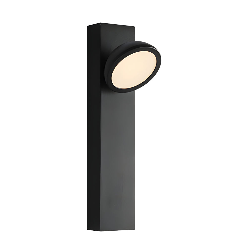 Accent wall lamp product view with minimalist black metal finish.