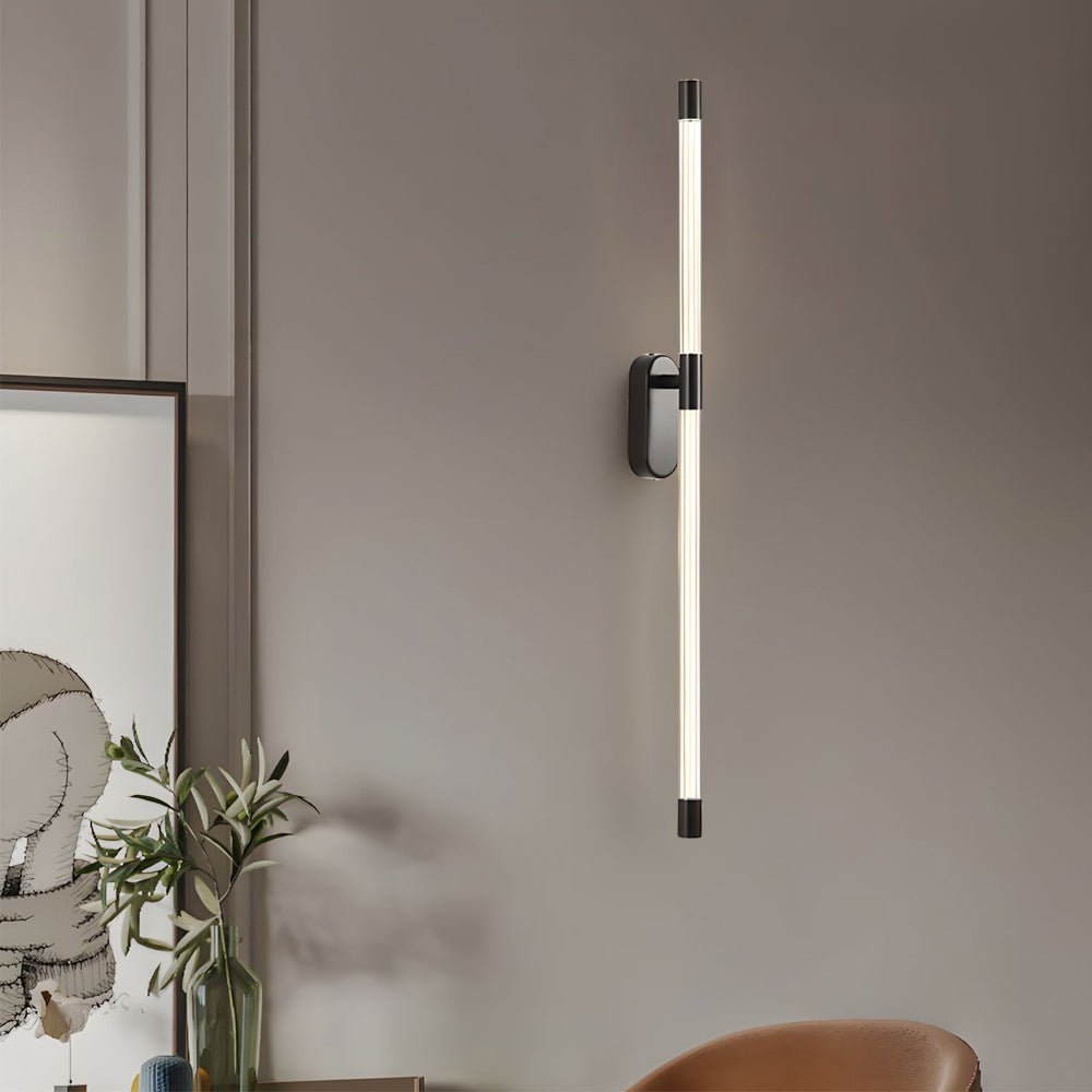 Acrylic Tube Tall Linear Wall Semi - Flush Mount Sconce