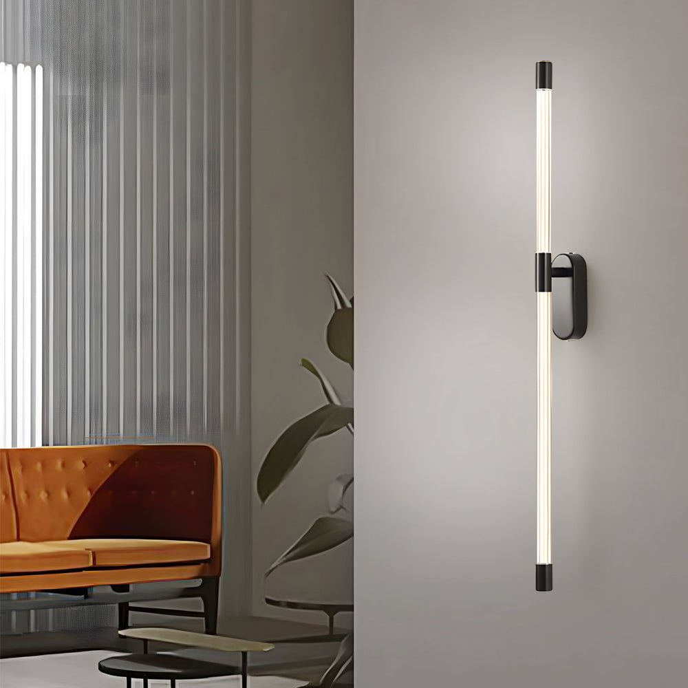 Acrylic Tube Tall Linear Wall Semi - Flush Mount Sconce