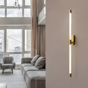 Acrylic Tube Tall Linear Wall Semi - Flush Mount Sconce