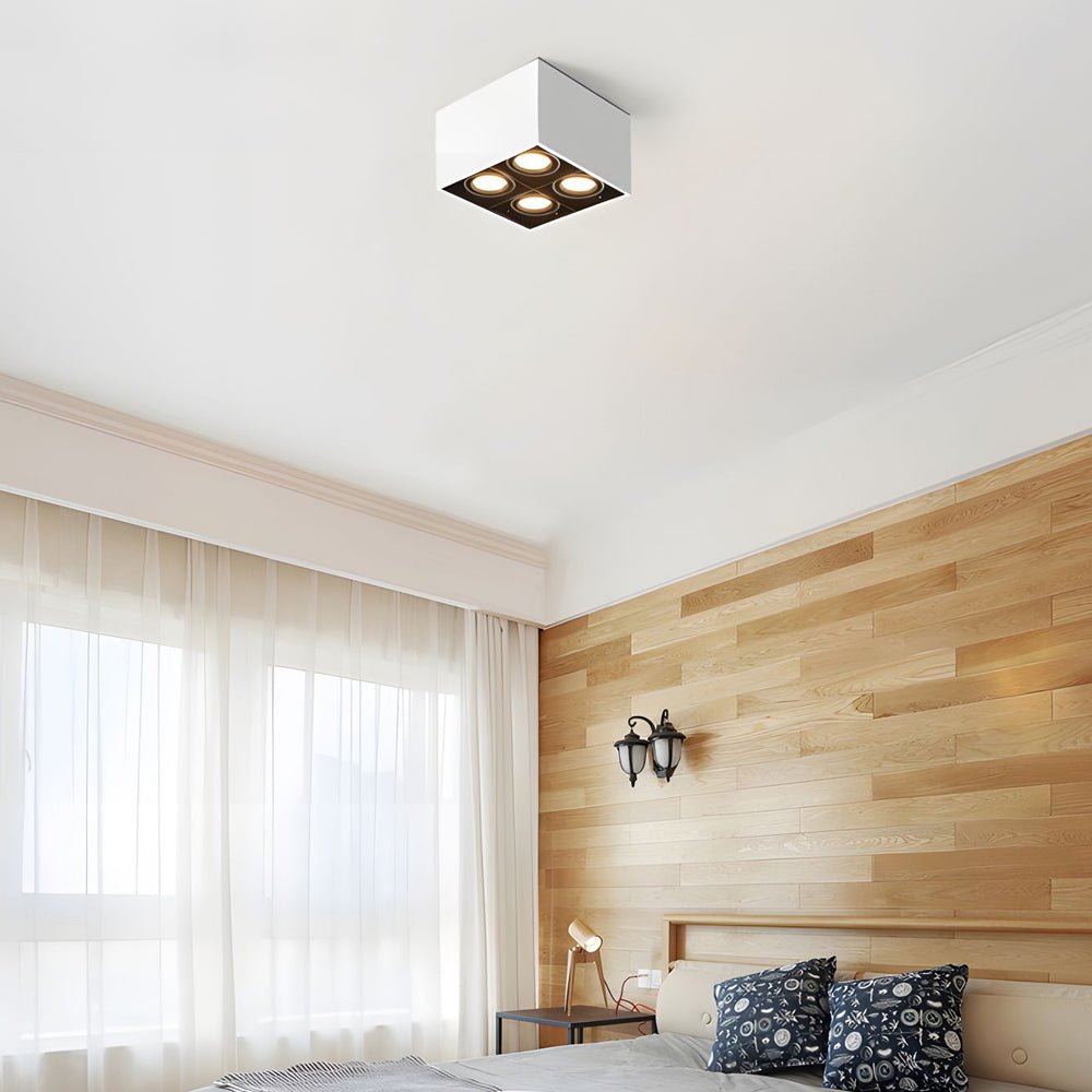 Adjustable 4 - Head 7/12W LED Flush Mount Cube Ceiling Spotlights