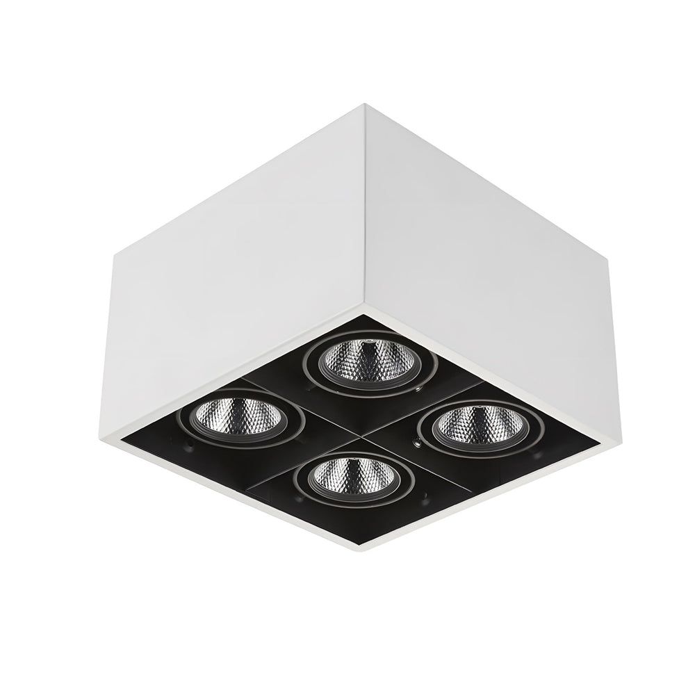 Adjustable 4 - Head 7/12W LED Flush Mount Cube Ceiling Spotlights