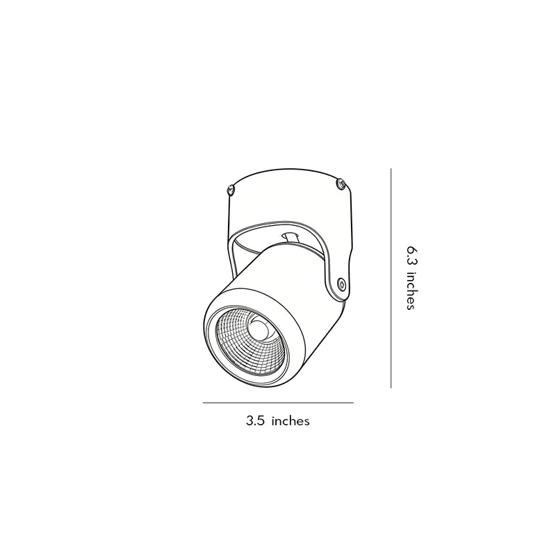 Adjustable downlights with a black finish, enhancing a contemporary living room.