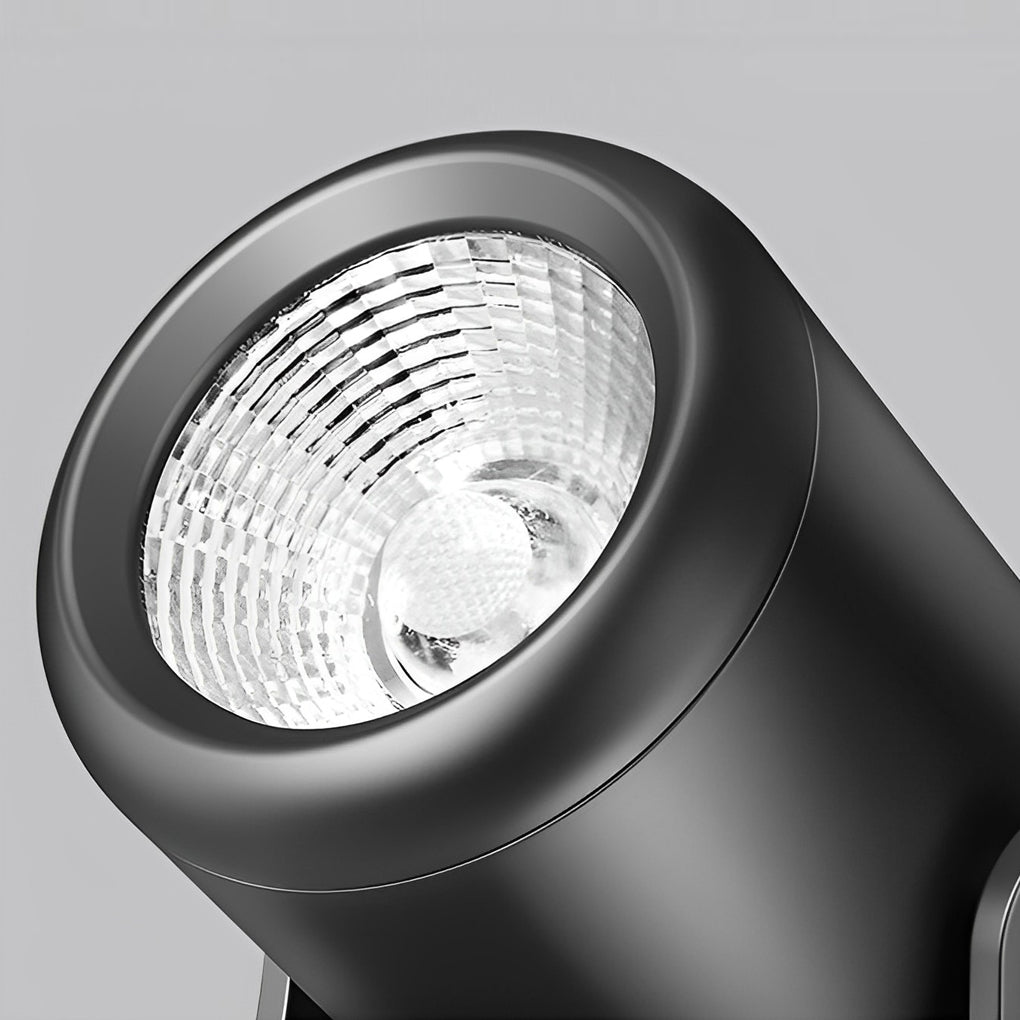 Close-up of adjustable downlights, showcasing their sleek and modern design.