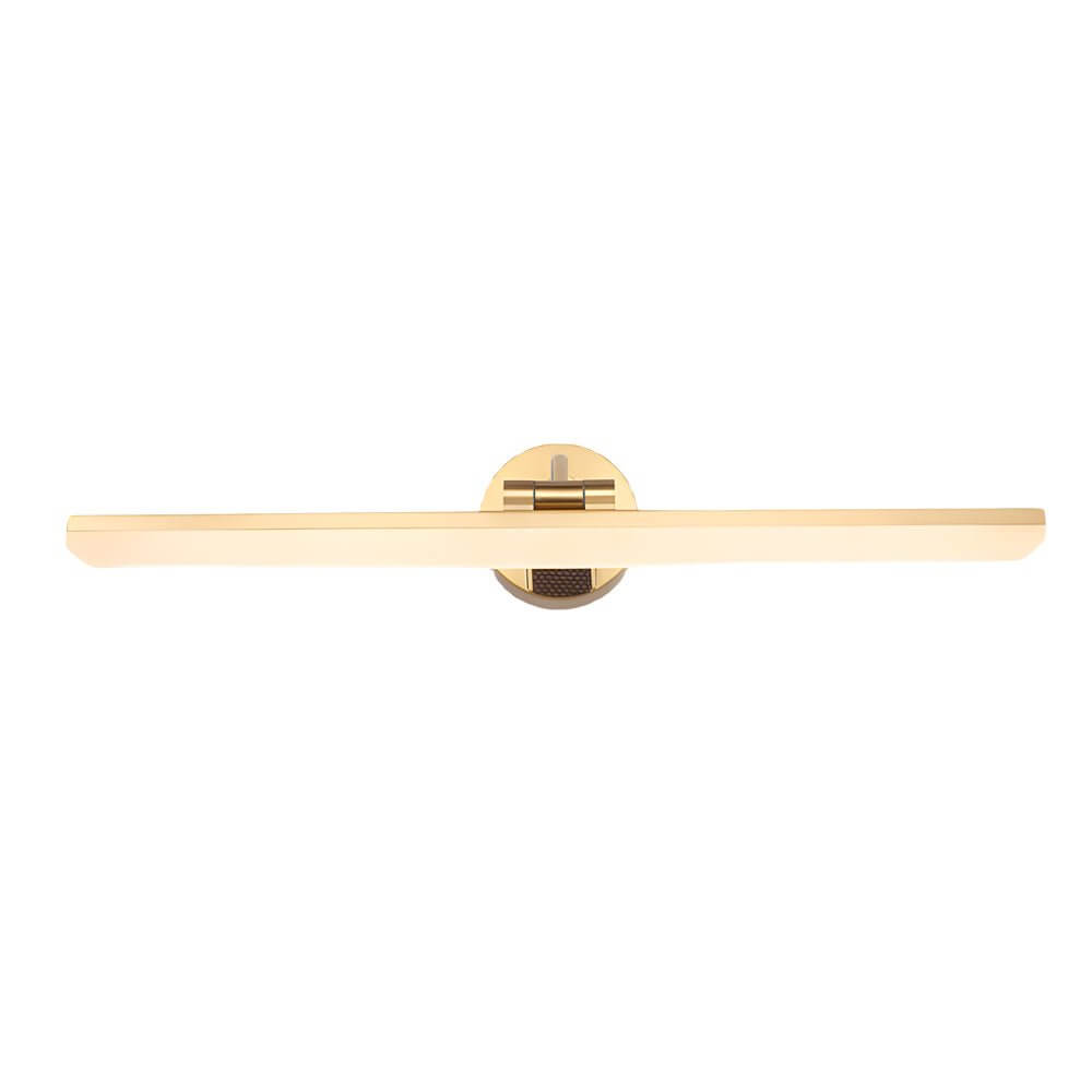 Adjustable LED Bathroom Vanity Mirror Light with Rotatable Flat Bar in Gold/Black Finish