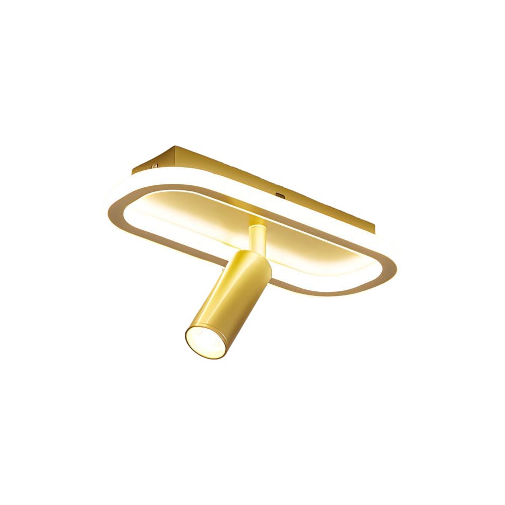 Gold adjustable LED ceiling spotlight with a refined design, offering high-quality light output for upscale settings.