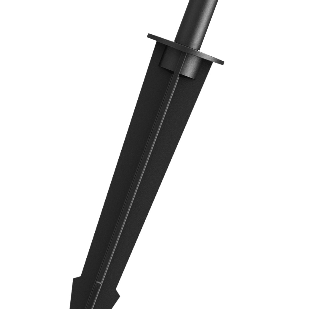 Adjustable black solar light with tilting panel for optimal sun exposure and efficient charging