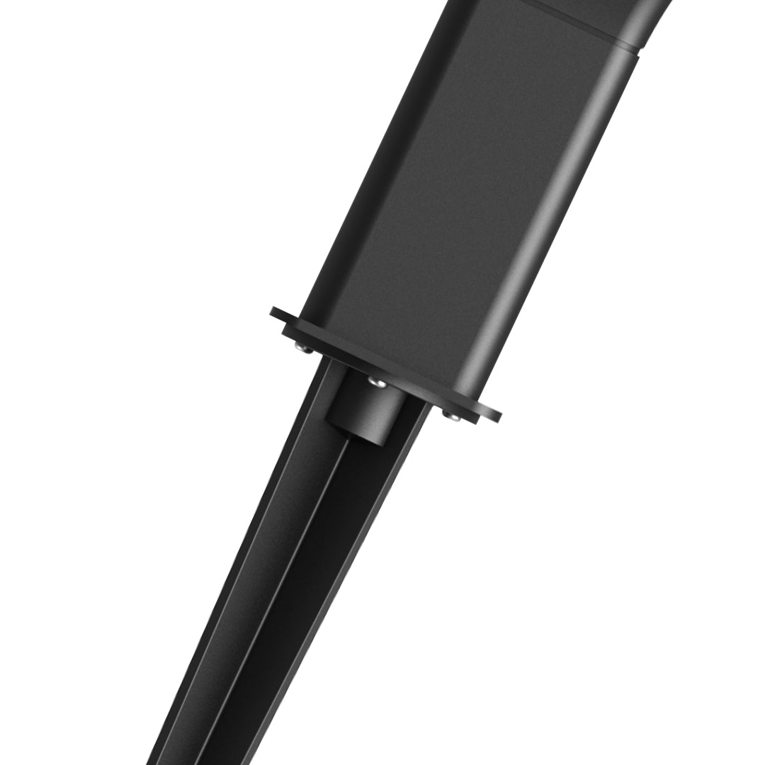 Adjustable solar panel light fixture with tilting panel for optimal sun exposure